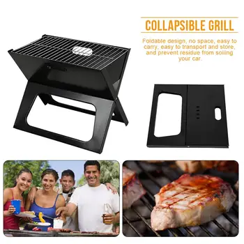 

Collapsible Grill Portable Charcoal BBQ Grill Lightweight Barbecue Accessories Outdoor Cooking Camping Grill Stainless Steel