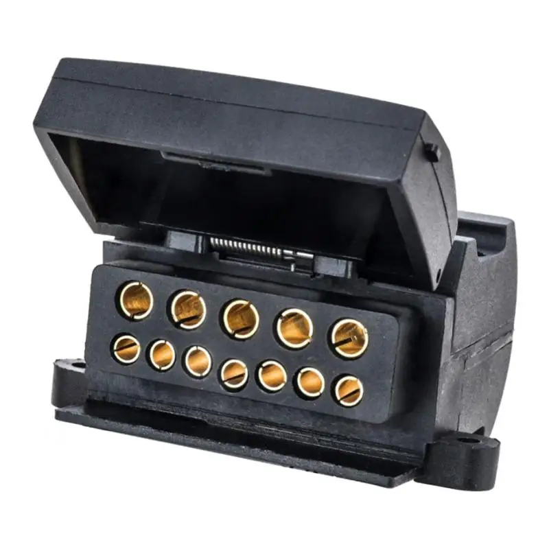 12Pin Australian Trailer Flat Socket Signal Light Display 12V With PVC Cap