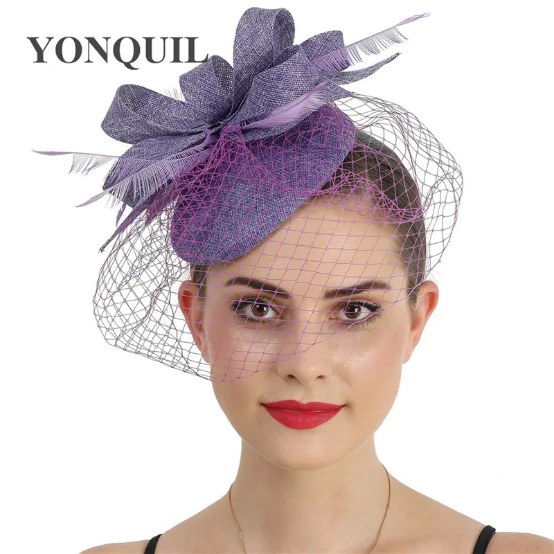 Bride New Wedding Mesh Fascinator Hat Veilling Millinery Cap Fashion New Women Fascinating Hair Accessories Lady Mesh Headpiece