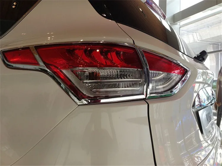 Подходит для Ford Kuga MK2 2013 ABS хромированный задний светильник Рамка светильника отделка украшения автомобиля-Средства для укладки волос 4 шт./компл. быстро