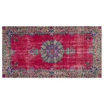 

Handmade Natural Vintage Turkish Area Rug 141x268 Cm-4'8''X8'10''