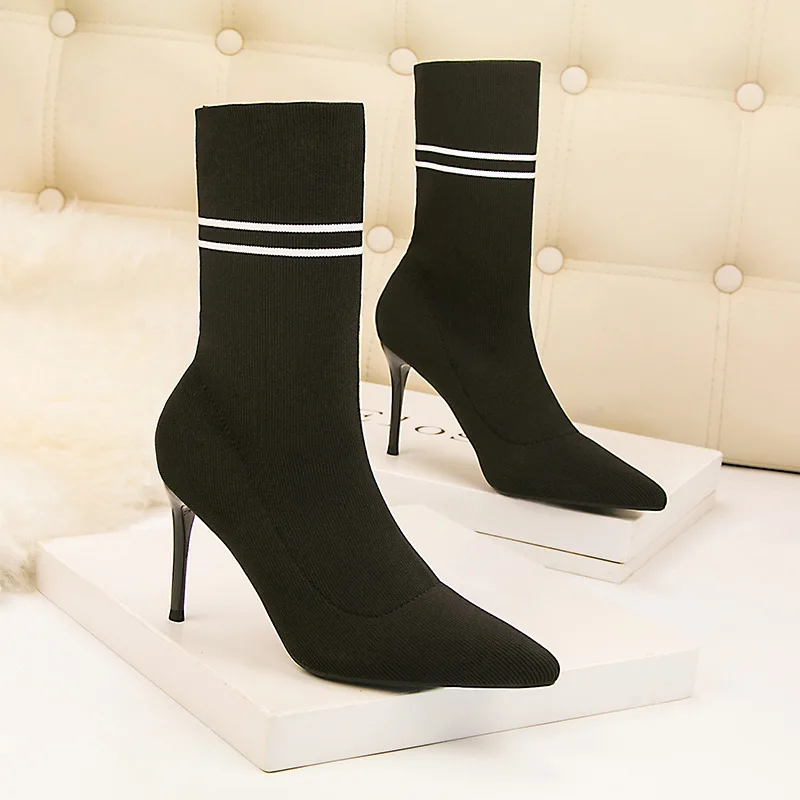 

Marderee 2020 High Sexy Pedicure Show Thin Socks Boots Knitting Socks Short Boots Elastic Force Socks Zapatos De Mujer