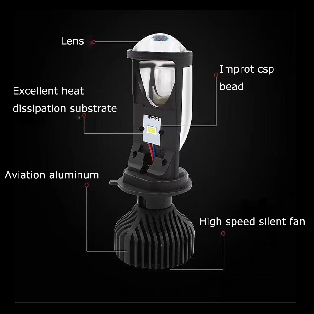 YOTONLIGHT мини Canbus H4 объектив проектора светодиодные лампы для фар лампы 9003 Luces Led H4 90 Вт 20000LM Hi/lo луч Automotivo 12 в 6000 К