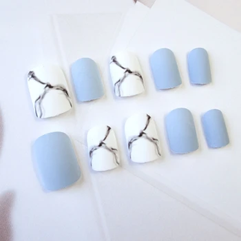 

24Pcs/Set Artificial Short Full Cover False Fake Matte Nails Art Tip DIY MS-09
