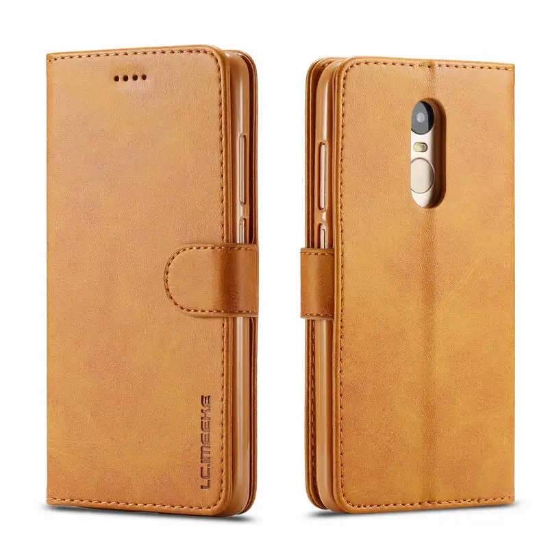 Чехол для телефона для Xiaomi Redmi Note 4x чехол с крышкой Роскошный кожаный чехол для Xiaomi Redmi Note 4 чехол защитный чехол-бумажник на магните чехол со слотами для карт - Цвет: yellow