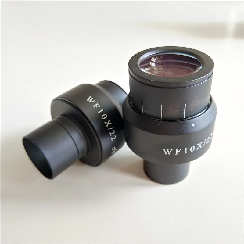 WF10X 22MM 23mm 24mm Adjustable High Eyepoint Wide Angle Biological Microscope Eyepiece Lens 23.2mm with Rubber Eye Guards Caps microscope eyepiece,stereoscopic microscope eyepiece