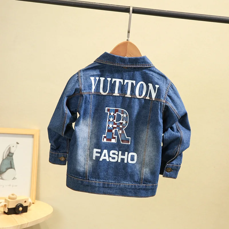 

A Generation of Fat Factory Price Direct Selling 2019 Autumn New Style Children Jeans Coat Cartoon Fashion Cowboy Long-sleeved C