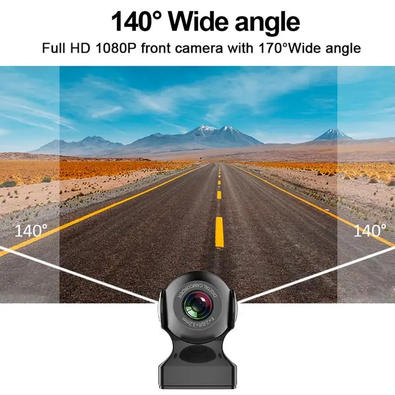 Eyeball Dash Cam Автомобильный видеорегистратор Камера с функцией ADAS 140 градусов HD 1080P Авто Dashcam USB видео рекордер для Android автомобильное радио
