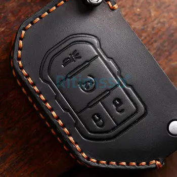 Custodia protettiva per chiave in pelle fatta a mano per proteggere le coperture per Jeep 2018 2019 Wrangler JL JLU 4 Custodia protettiva per chiave in pelle fatta a mano per proteggere le coperture per Jeep 2018 2019 Wrangler JL JLU - Custodia protettiva per chiave in pelle fatta a mano per proteggere le coperture per Jeep