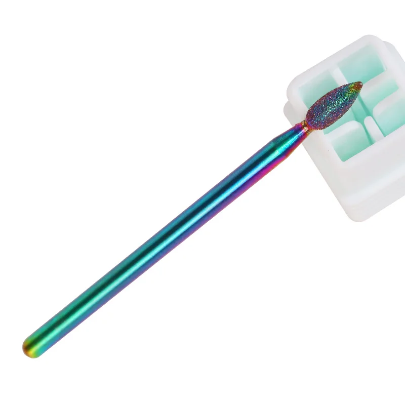 Rainbow 3 Types Cone Shape Nail Drill Bits Cutters For Milling Machine Manicure Rotary Burr Mills Cutter Nail Remover Tools