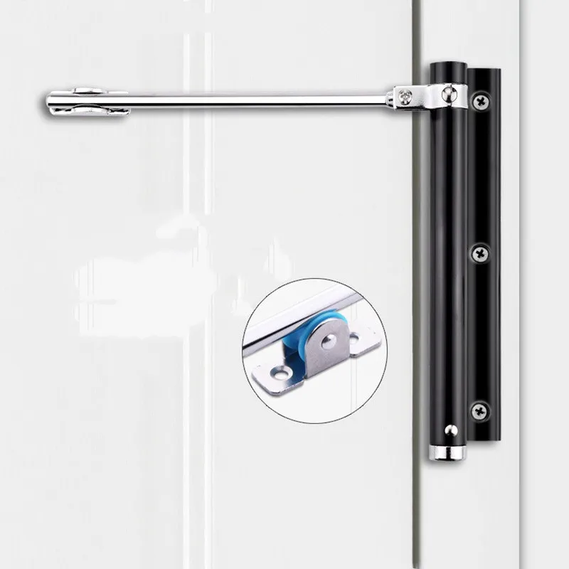 Adjustable Door Automatic Closer Stainless steel Spring Hinge Mounted for Office Hotel kitchen bathroom Wood Door Hardware