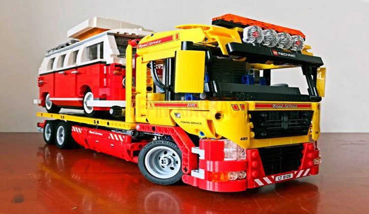 LP 20021 technic наборы бортовой прицеп LP 21001 Volkswagen T1 Camper модель автомобиля-фургона строительные блоки кирпичи игрушка подарок leleings 8109
