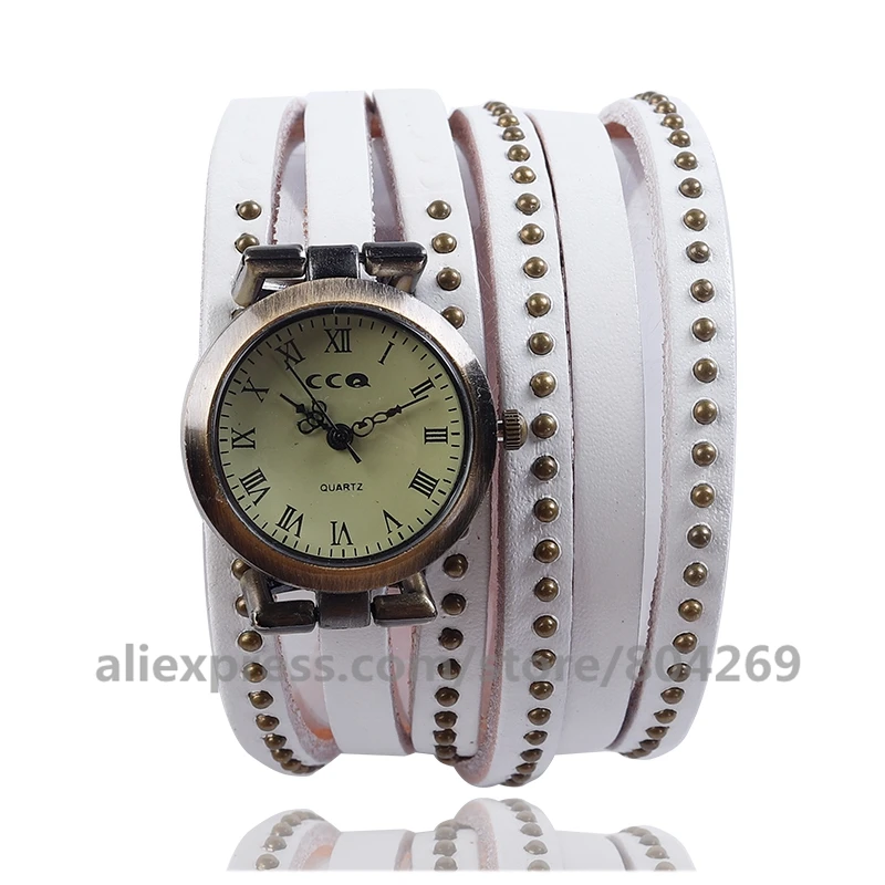 Модные женские длинные кожаные часы Punck, аналоговые кварцевые наручные часы 920059