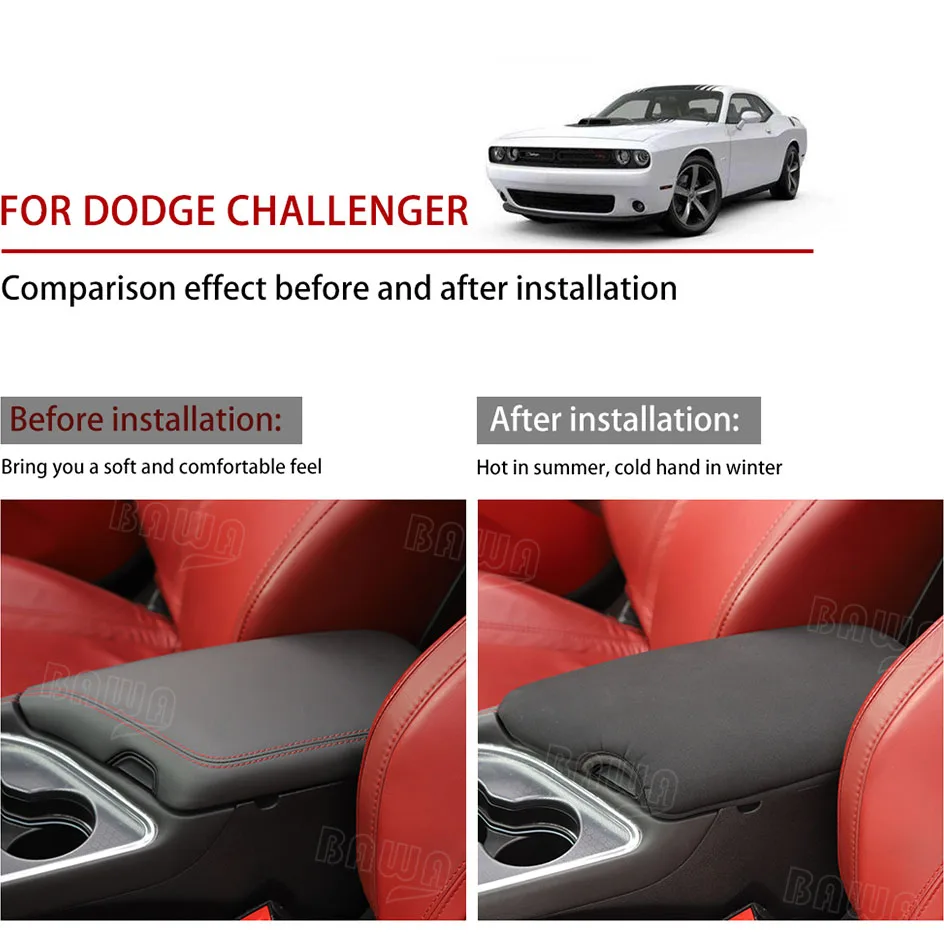 BAWA ящик для хранения в подлокотнике автомобиля крышка аксессуары для Dodge Challenger+ тканевые многофункциональные подлокотники