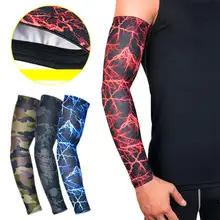 1 шт. высокое качество быстросохнущая Защита от ультрафиолетовых лучей рукава для бега баскетбольные налокотники для фитнеса рукавицы для спорта и велоспорта