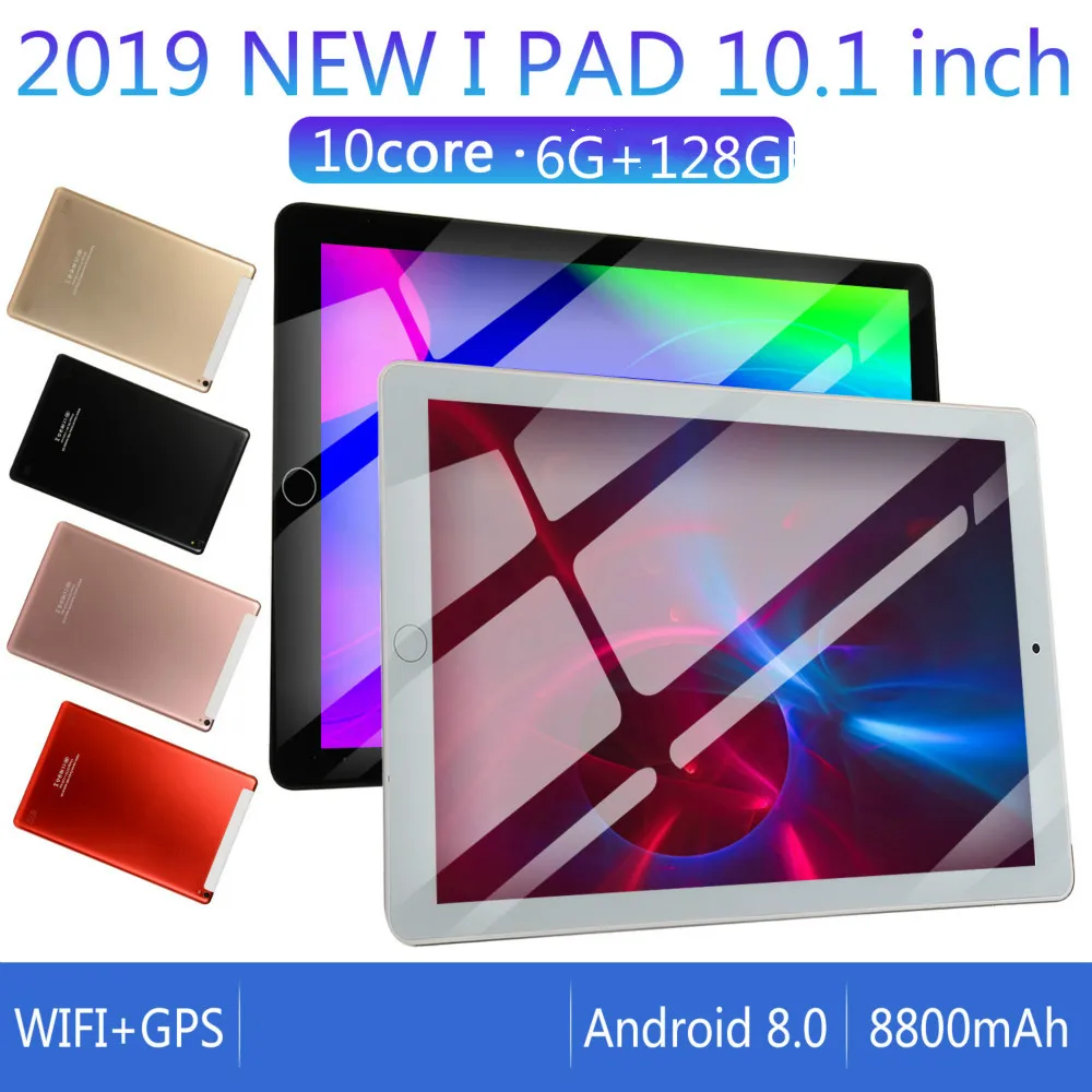 

2020 WiFi Tablet PC 1280*800 IPS Screen 10.1 Inch Ten Core 6G+128G Android 8.0 Dual SIM Dual Camera Tablet GPS Phone Pad GIFT