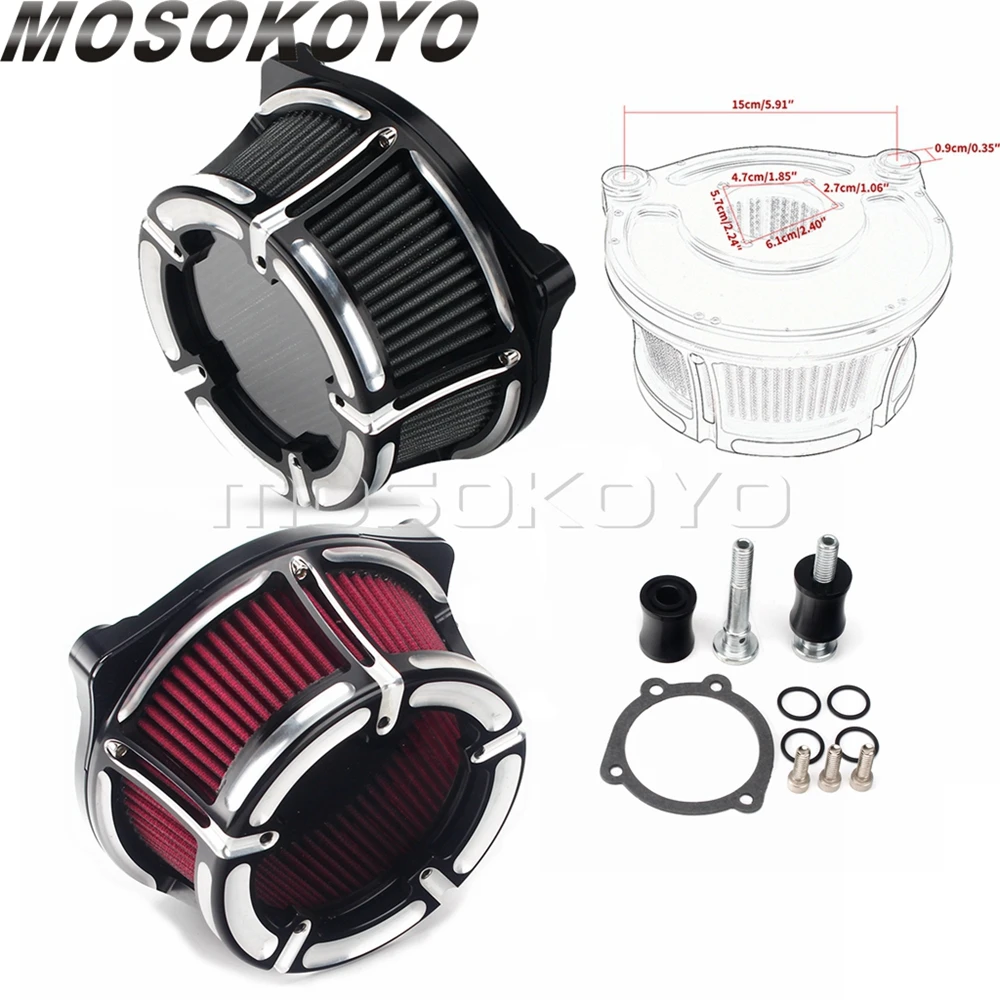 

Алюминиевый Воздушный фильтр для Harley Dyna 2000-17 Softail 2000-15 Touring 2000-07, очиститель мотоцикла