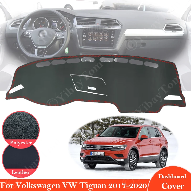 

Противоскользящий кожаный коврик для Volkswagen VW Tiguan MK2 2017 ~ 2020