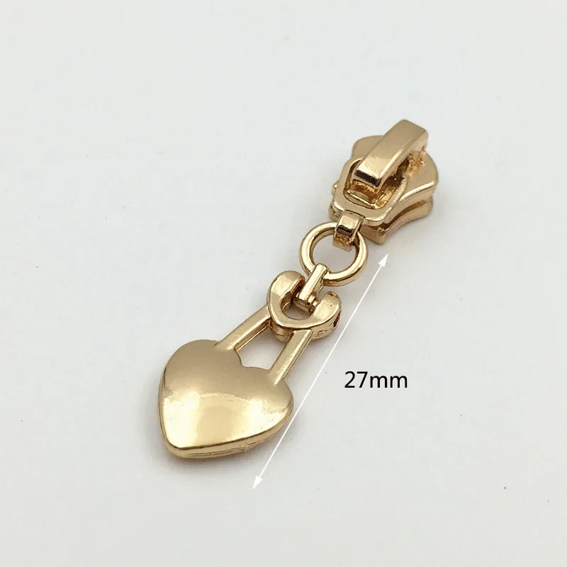 No6gold 5 шт. пружинный замок ползунки для застежки-молнии для 3# Металлические молнии высокое качество молния головка Съемник Молния Ремонтный комплект DIY аксессуары для одежды - Цвет: No6gold