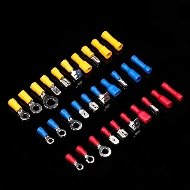 fio elétrico Crimp, Butt Ring, talões garfo,