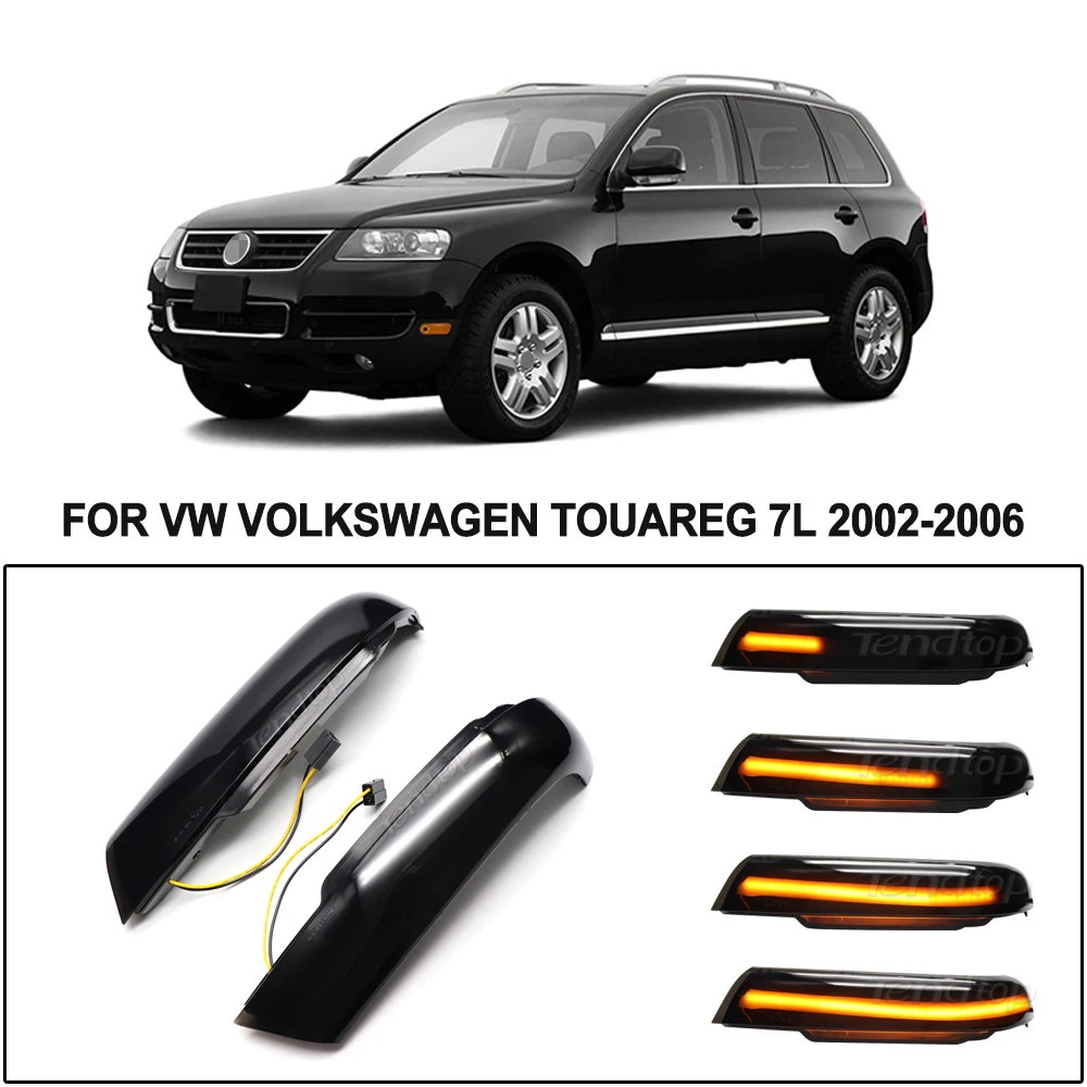 

2 шт., светодиодный индикатор динамической подсветильник Ки для Volkswagen VW Touareg 1 MK1 7L 2002 2003 2004 2005