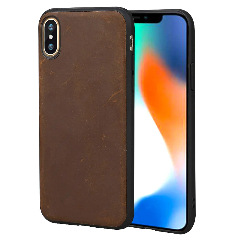 Роскошные чехлы для телефонов из воловьей кожи для iPhone 7 8 Plus X Xs Max, кожаный чехол для iPhone 6 6S Plus 6p 7p 8p