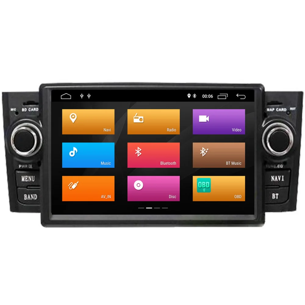 Clearance Car Multimedia player GPS Android 9.0 8 core 4+32G Car Radio 2 Din DVD For Fiat/Grande/Punto/Linea 2007-2012 Radio FM steering 2