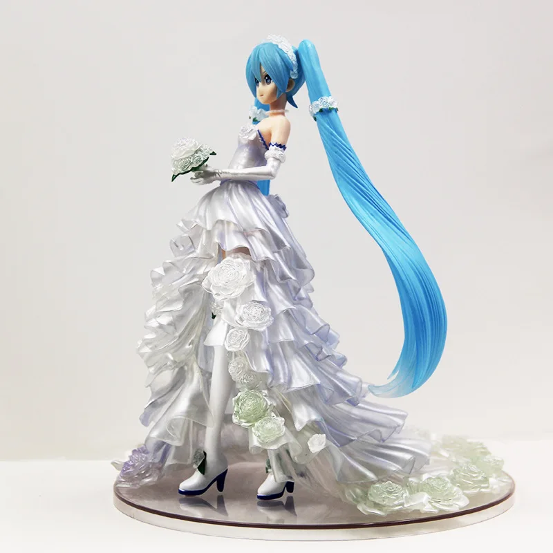 

Diffuse Dynamic Square Anime Hatsune Miku Wedding Dress Hatsune Formal Dress Miku Bride 1/7 Boxed Doll Garage Kit