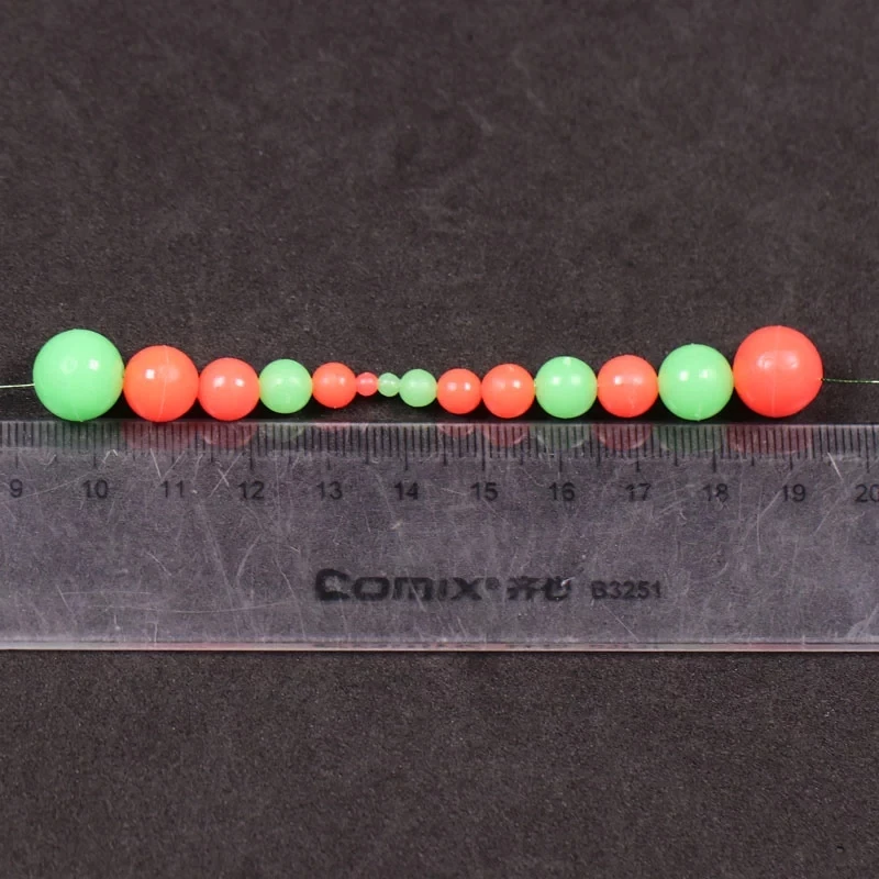 Premium Plastic Beads Super Glow Red, 8mm Round Fishing Lure Beads