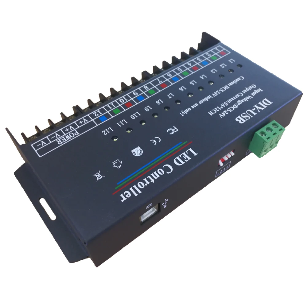 USB DIY светодиодный RGB RGBW контроллер 12 каналов программируемый контроллер 5A* 12CH светодиодный контроллер для 3528 и 5050 светодиодный полосы