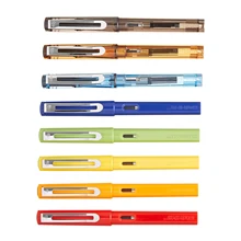 JINHAO – lot de 8 stylos à plume 599 de qualité, pour l'écriture, l'école et le bureau, ensemble de fournitures transparentes et de Style Unique