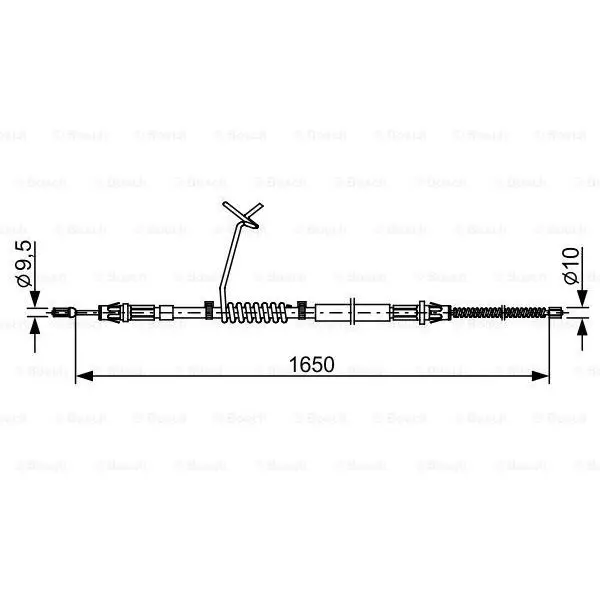 Трос ручника зад. л.\ Ford Transit Van/Kombi 2.0Di/2.2TDCi 00-07