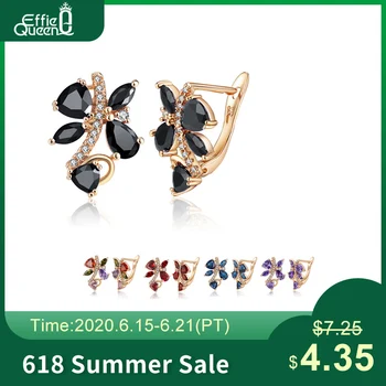 

Effie Queen 5 Colors Crystal 2019 Girls Earring Bijoux Gold Color Stud Earrings For Women Wedding Jewelry Wholesale DDE56