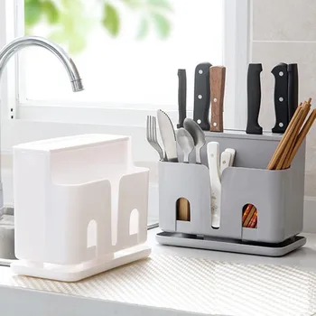 

Tableware Organizer Household Kitchen Drain Cage Cutlery Storage Box Wall-Mounted Chopsticks Tube Tableware storage Organizer G1