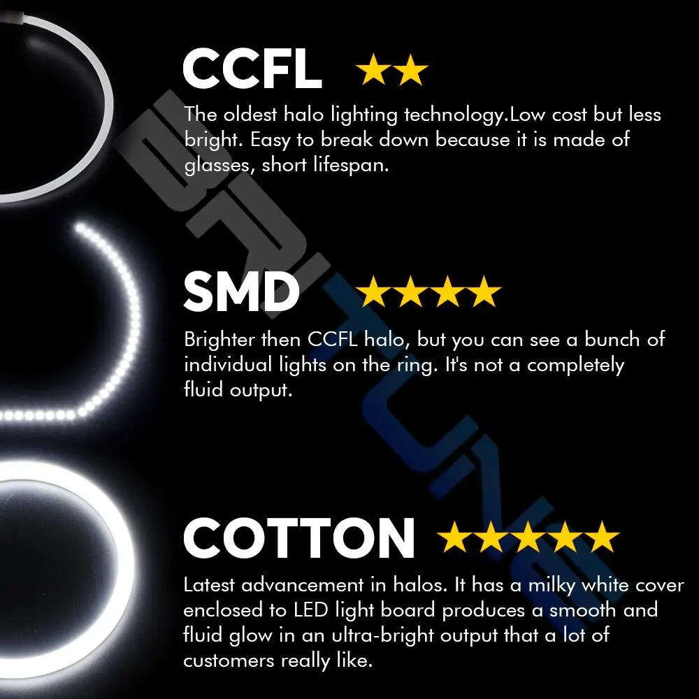 US $41.87 Angel Eyes For BMW X5 E70 Tuning Halogen Xenon Headlight Daytime Running Light Cotton LED Switchback Halo Ring Car Accessories