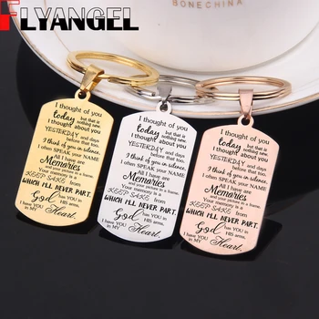 

FLYANGEL Fashion Keychain Engraved I Have You In My Heart Car Key Tag Jewelry Key Holder Memorial Keyring Gifts For Friend