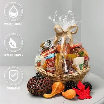 

STOBOK 80x3000cm Transparent Cellophane Wrap Paper Roll Clear Wrapper Roll for Gifts Baskets Flowers (0.03mm Thickness)