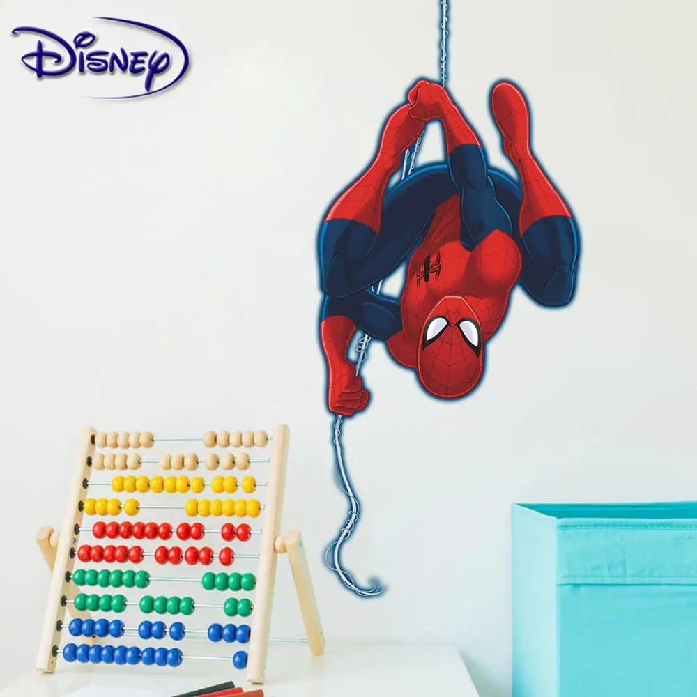 Дисней 3d человек паук наклейки детская комната спальня украшения Diy мультфильм Мстители супер герой фильм Фреска Арт плакат наклейки для дома