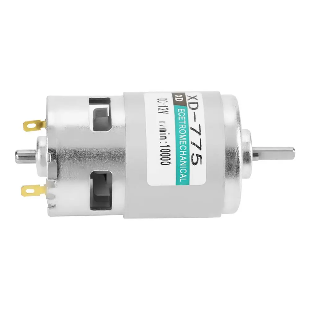 XD775 DC 12V24V 10000/20000 об./мин высокая скорость низкий уровень шума двойной шарикоподшипник щетка двигатель постоянного тока Электрический инструмент машинное оборудование