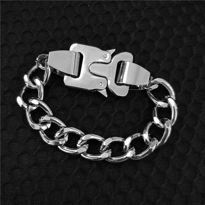1017 мужские и женские модные трендовые уличные аксессуары молния металлическая преувеличенная безопасная Пряжка браслет