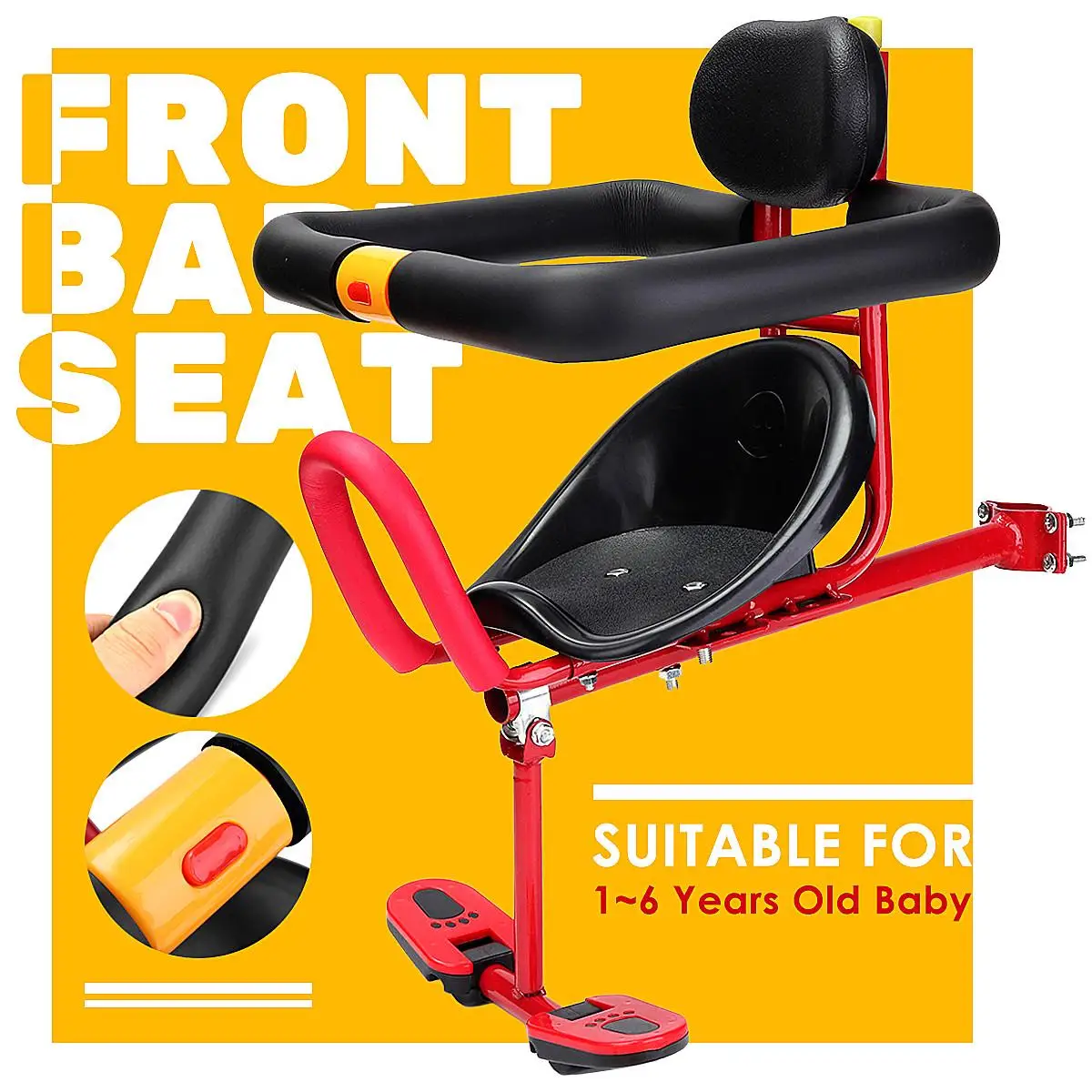 Adjustable Front Child Seat With Fence Pedal Road Mountain Electric