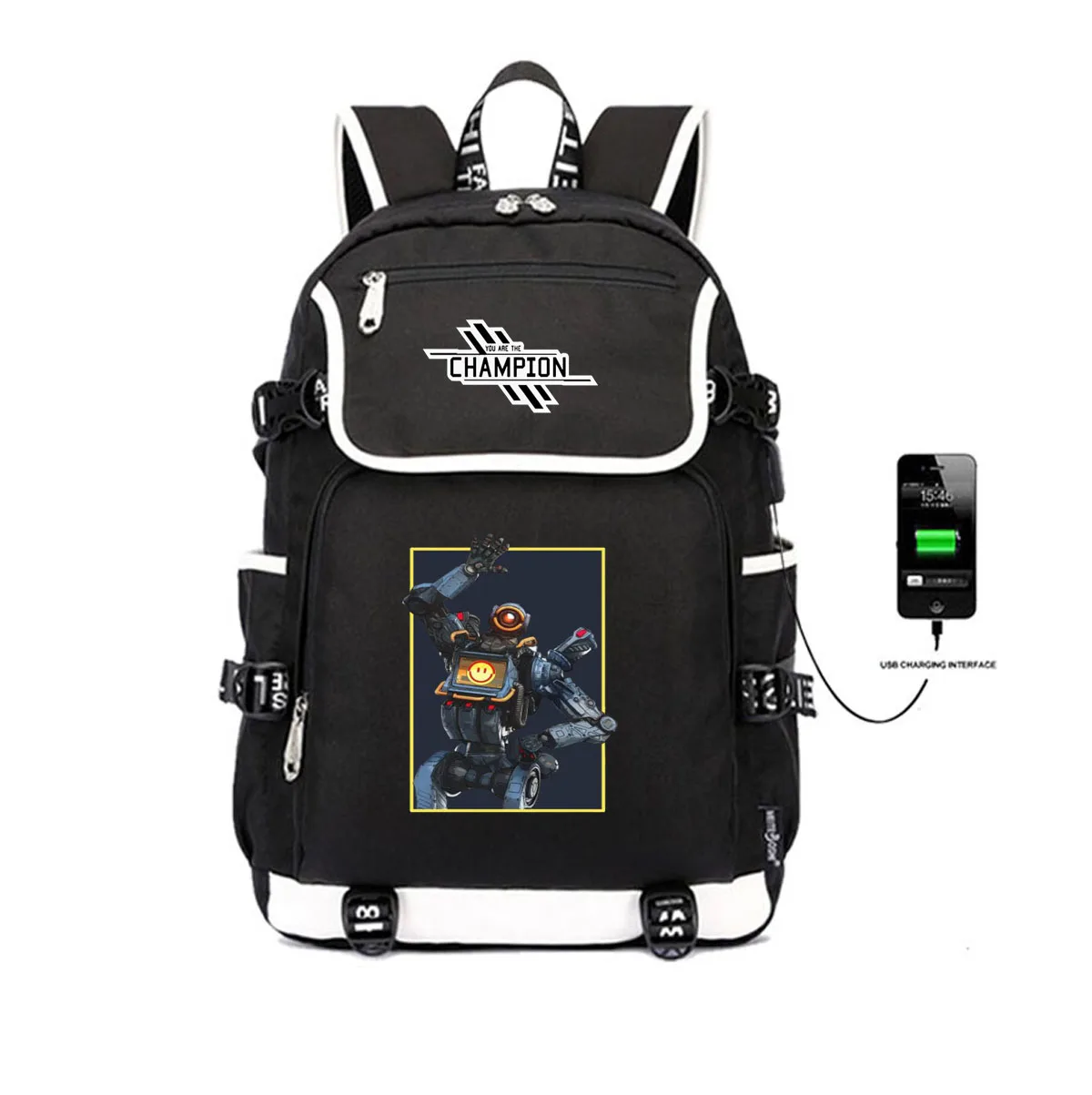 13 Игры Apex Legends рюкзак USB рюкзаки с зарядным устройством Студенческая Книга сумка рюкзаки для женщин и мужчин подростков плечо дорожная сумка для ноутбука сумка - Цвет: 13