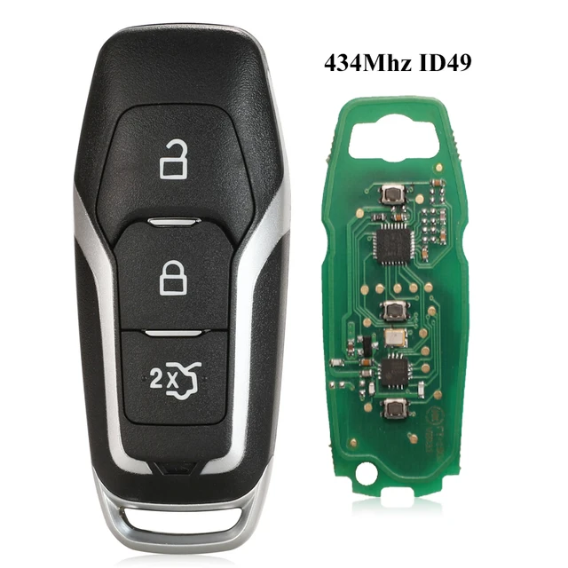 Jingyuqin 434/868/902mhz Id49 Smart Remote Key For Ford Mondeo Explorer  Mustang Focus Fusion S-max Galaxy Car Keylessgo 3/4/5btn - Car Key -  AliExpress