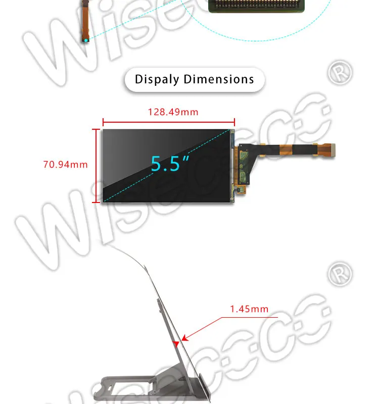 2560*1440 5,5 дюймовый 2K ЖК-экран с емкостной сенсорной панелью HDMI MIPI usb плата управления