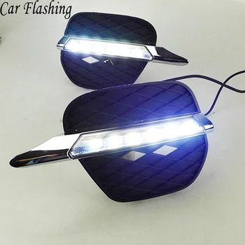 

Car Flashing 1 Set For BMW X5 E70 2011 2012 2013 LED DRL Daytime Running Lights Daylight Waterproof Fog Head Lamp car styling