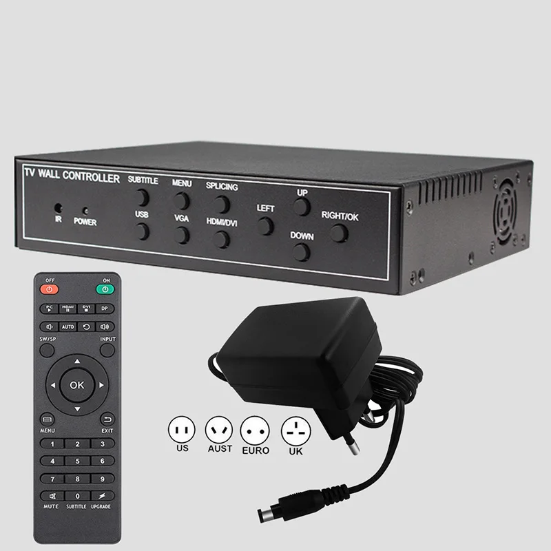 Профессиональный HDMI видео настенный контроллер 2X2 1X3 1X2 USB HDMI DVI VGA Видео сплиттер контроллера с RS232 управлением