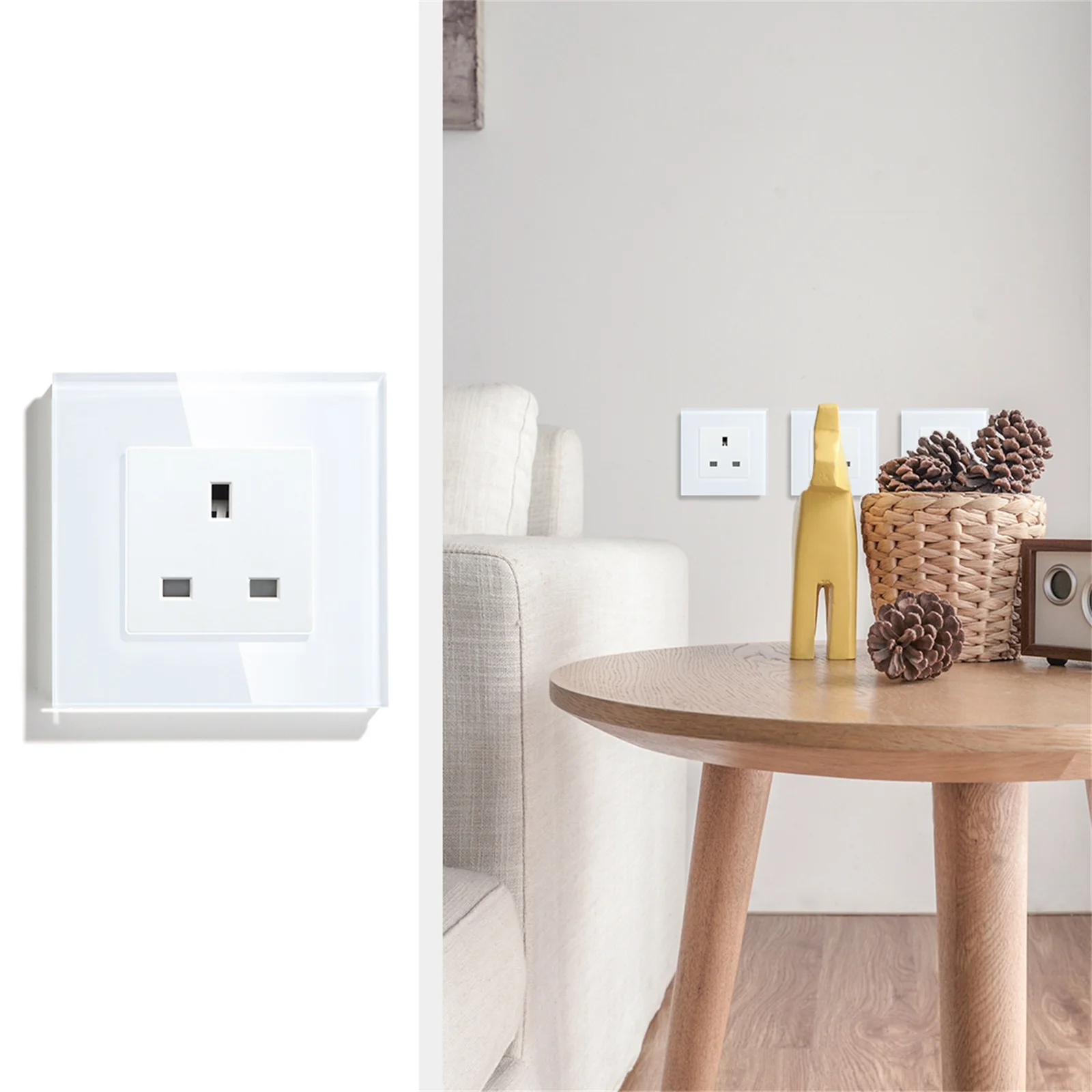 8686mm tomada inteligente wifi branco preto dourado cores 05