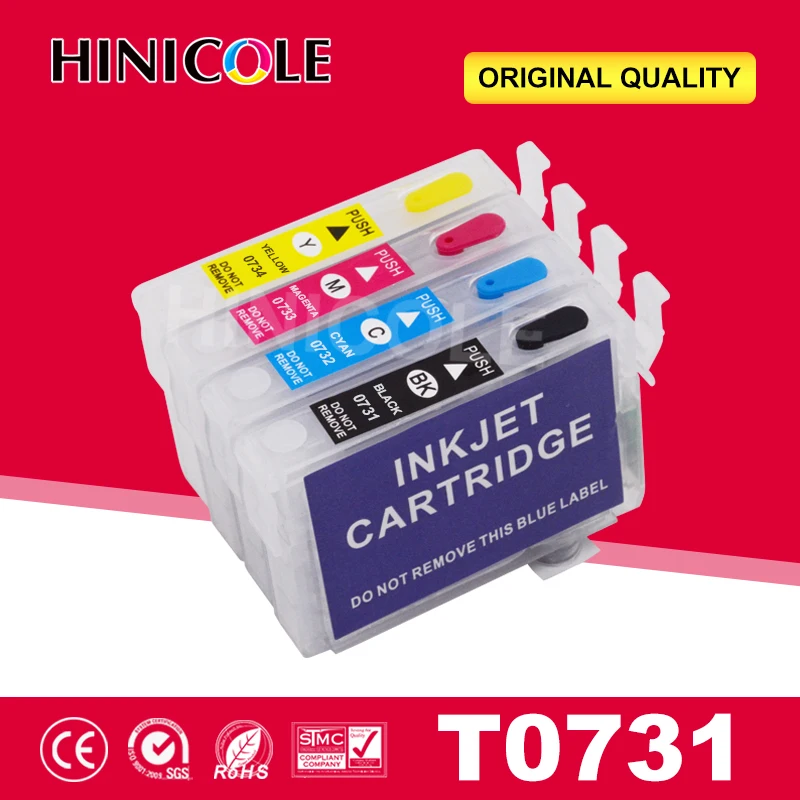 Hinicole перезаправляемый картридж для чернил стилус TX102 TX103 TX121 C90 C92 C110 CX3900 картриджи