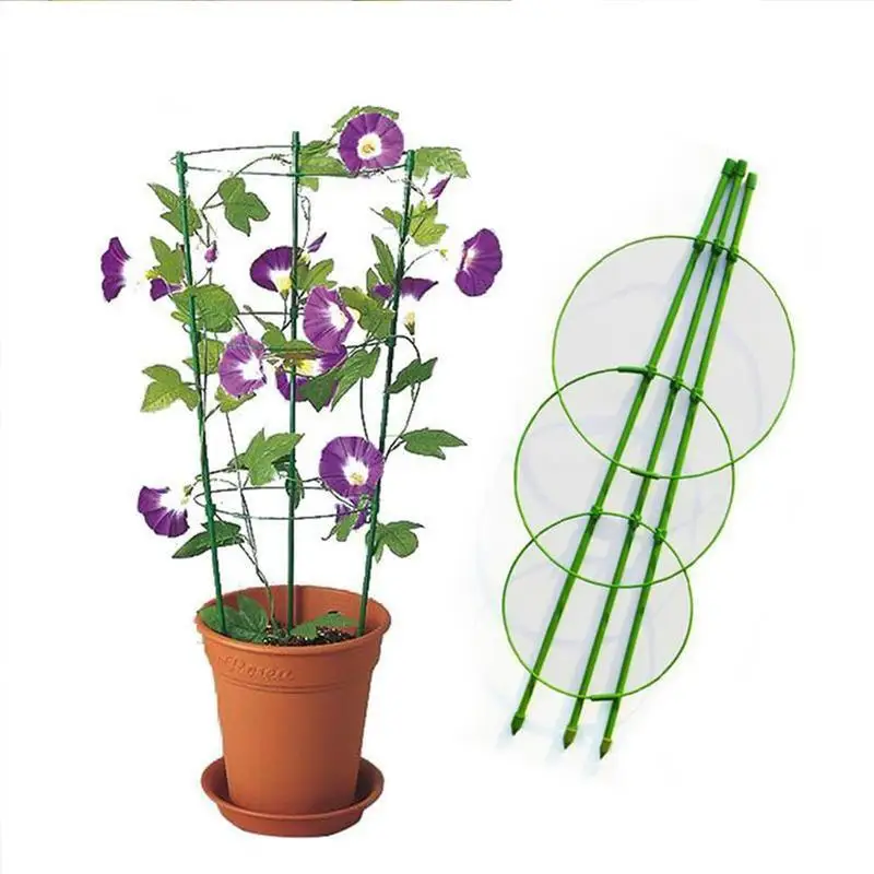 

Durable Climbing Plant Support Cage Garden Trellis Flowers Tomato Stand with 3 Rings Gardening Tool Tomato Cage 45CM