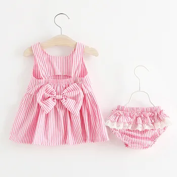 

Summer Girls Dress Sweet Big Bow Princess Dress Suit Baby Kids Wedding Party Dresses Clothing Pink todler girl skirt 0-4 years